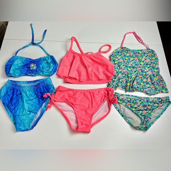 Body Glove & Old Navy Girls Size 8 - 3 Two Piece Bikini Swimsuits Bundle NWOT - Picture 1 of 10